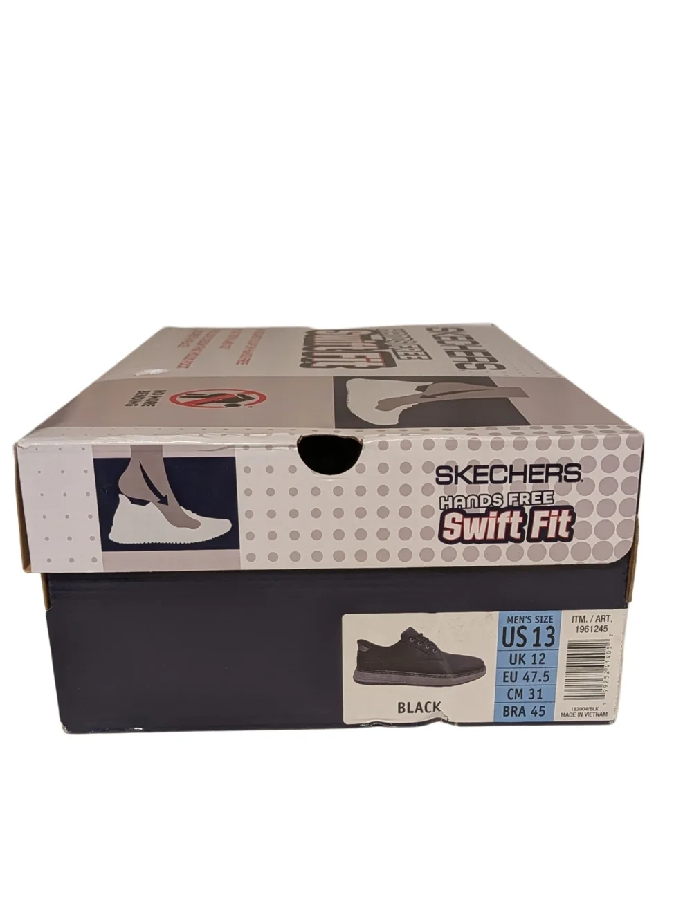 Skechers Hands Free Swift Fit Men’s Shoes Size 13 Black Casual Comfort Lace Up